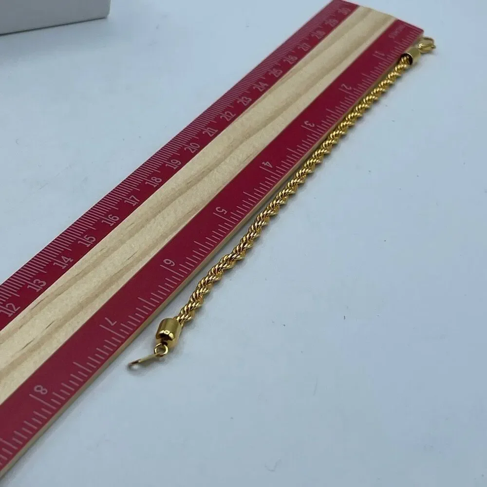 Vintage twisted rope chain bracelet approximately 7”. - Picture 4 of 5